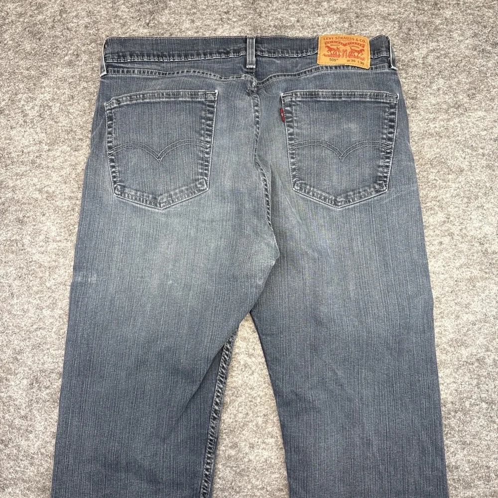 Levi's 505 jeans mens 36x30 Navarro blue stretch denim straight leg Levi Strauss
